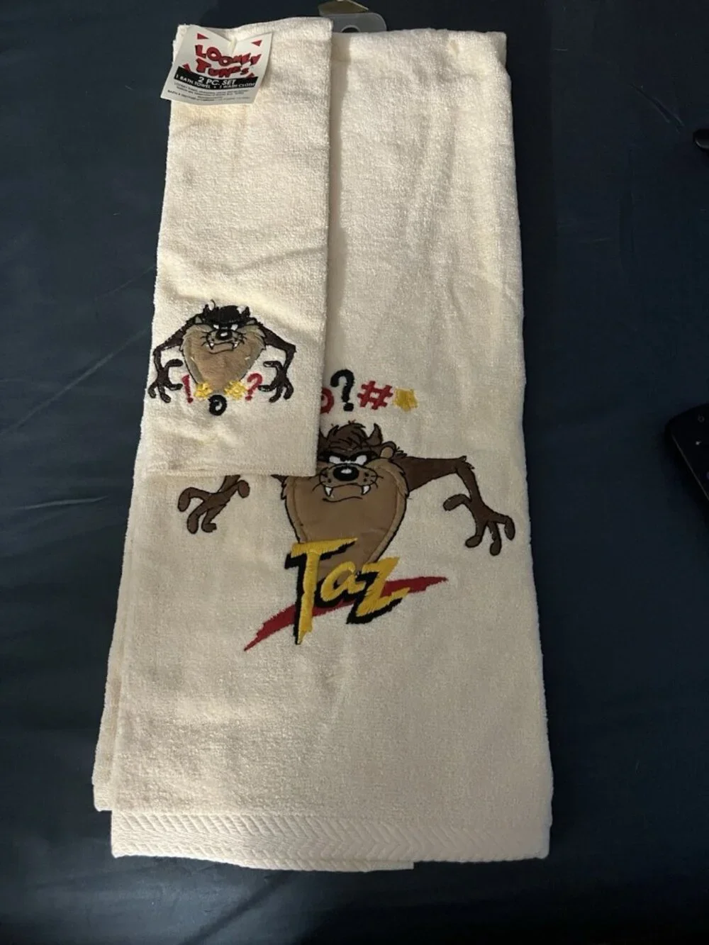 1993 Looney Tunes Taz Tasmanian Devil Golf Tennis Towel NEW OLD STOCK